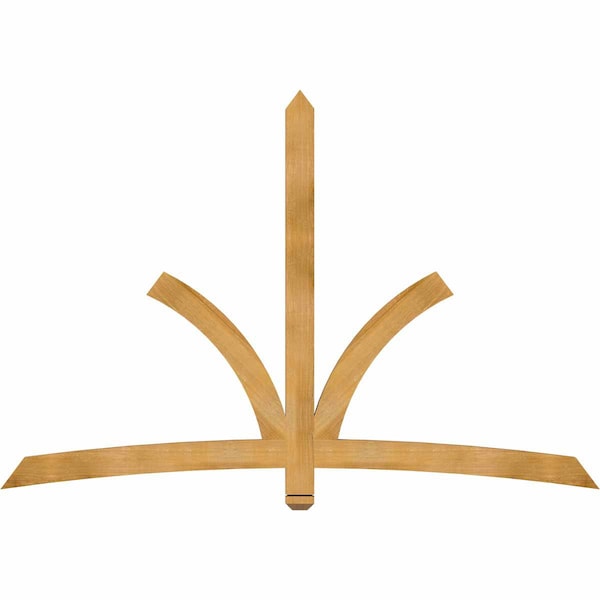 Ekena Millwork Davenport Rough Sawn Timber Gable Bracket, Western Red Cedar, 84"W x 56"H x 2"D x 4"F, 16/12 Pitch GBW084X56X0204DAV00RWR - main